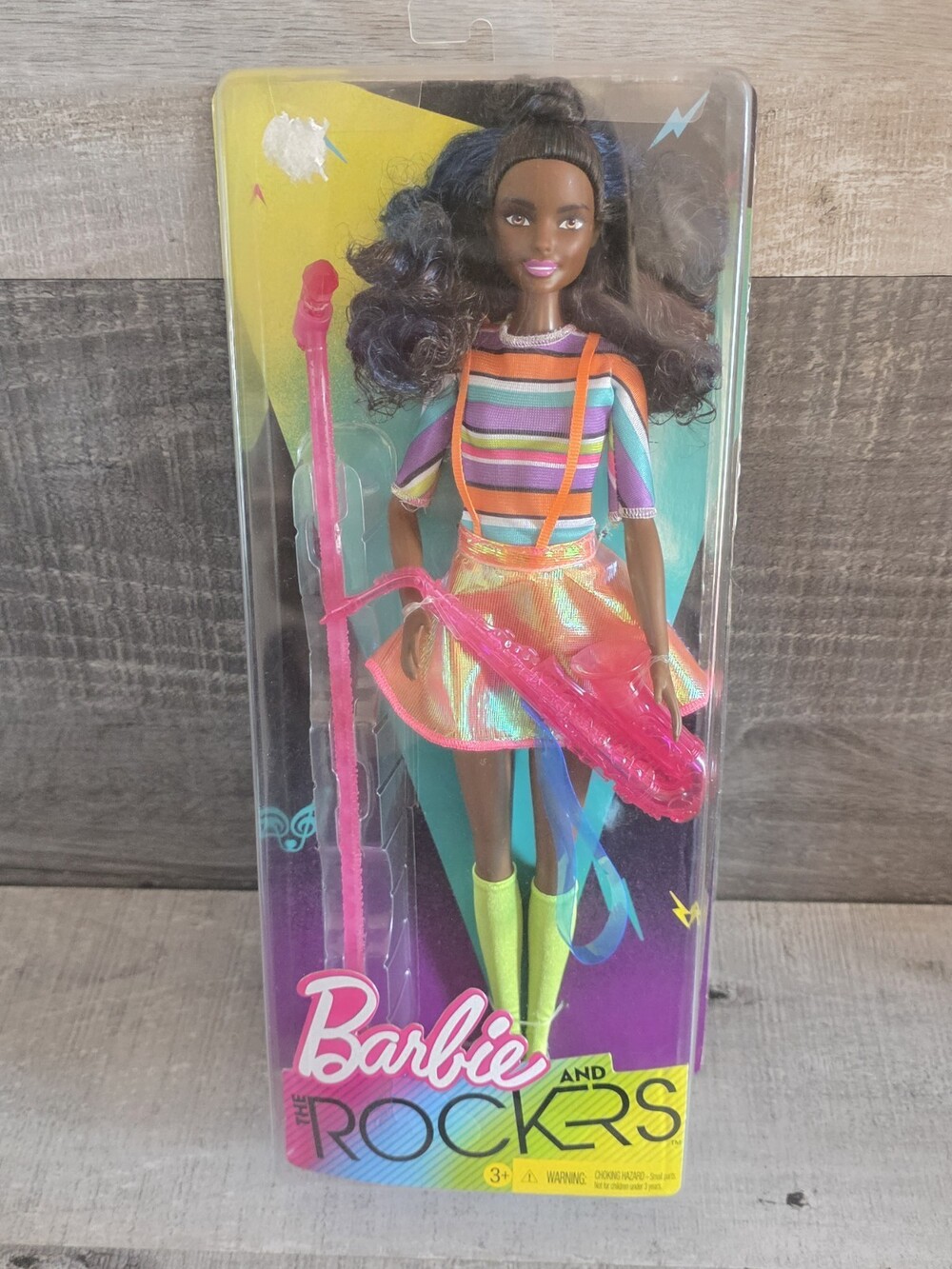 Barbie and the Rockers Doll Saxophone Microphone African American Musician b110